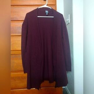 Worthington Large Wine colored cardigan